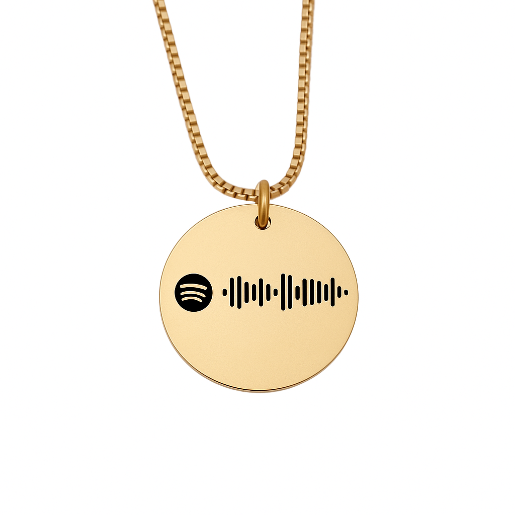 Kişiye Özel Fotoğraflı Spotify Kolye