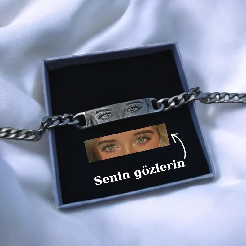 Kişiye Özel Fotoğraflı Bileklik