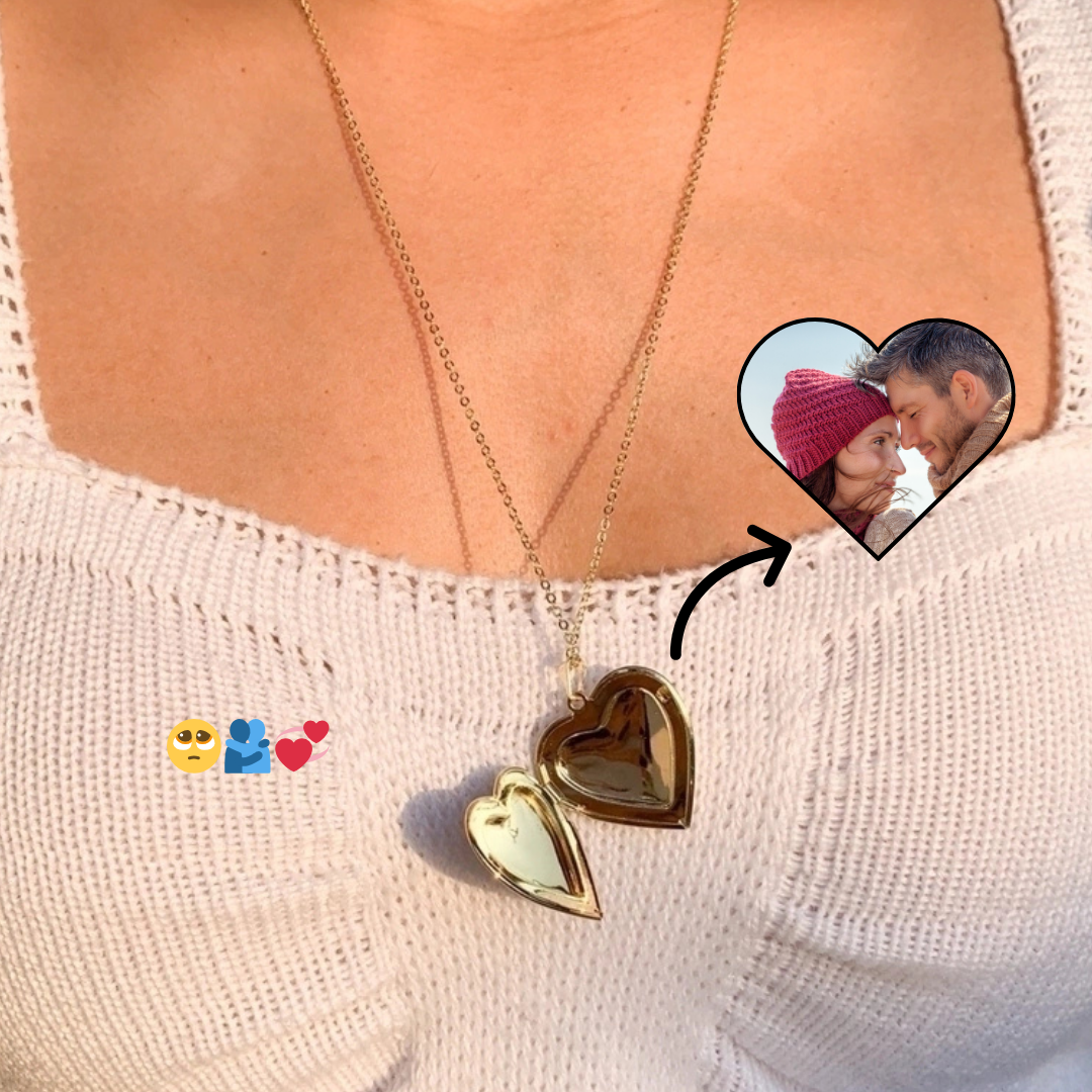 Kapaklı Kalpli Hiç Çıkarma Kolyesi