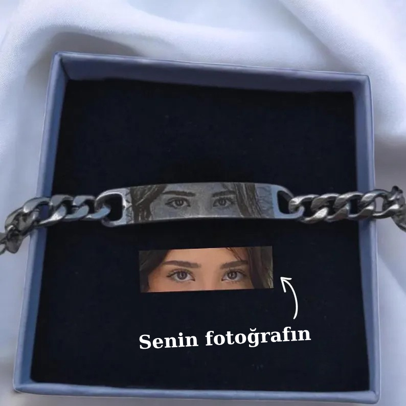 Kişiye Özel Fotoğraflı Bileklik