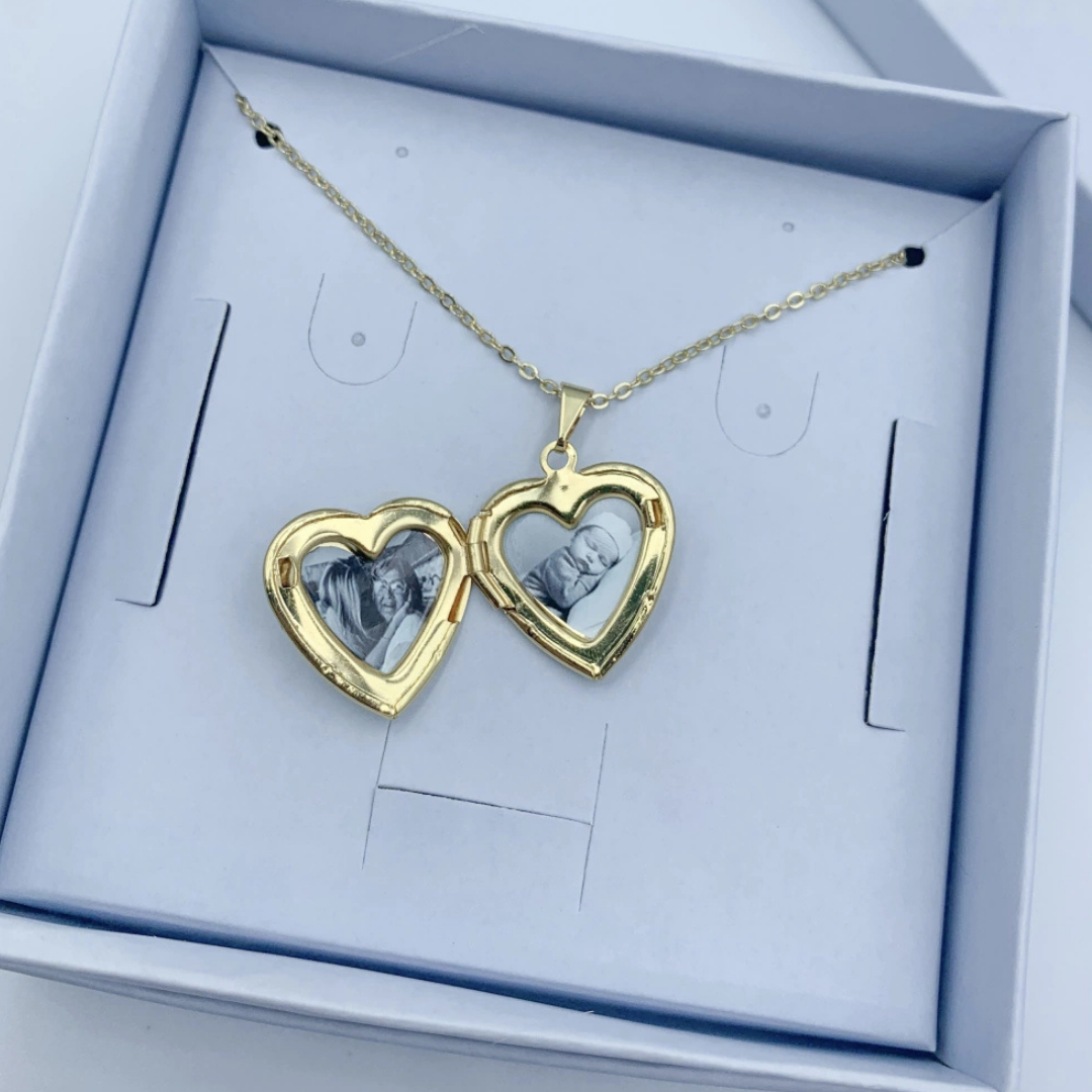 Kapaklı Kalpli Hiç Çıkarma Kolyesi