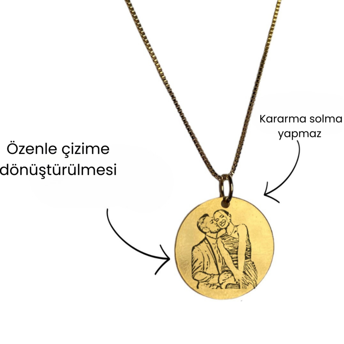 Kişiye Özel Fotoğraflı Spotify Kolye