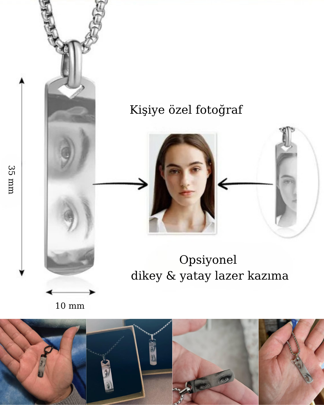 Kişiye Özel Mirada Spotify Kolye