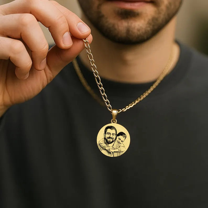 Kişiye Özel Fotoğraflı Spotify Kolye