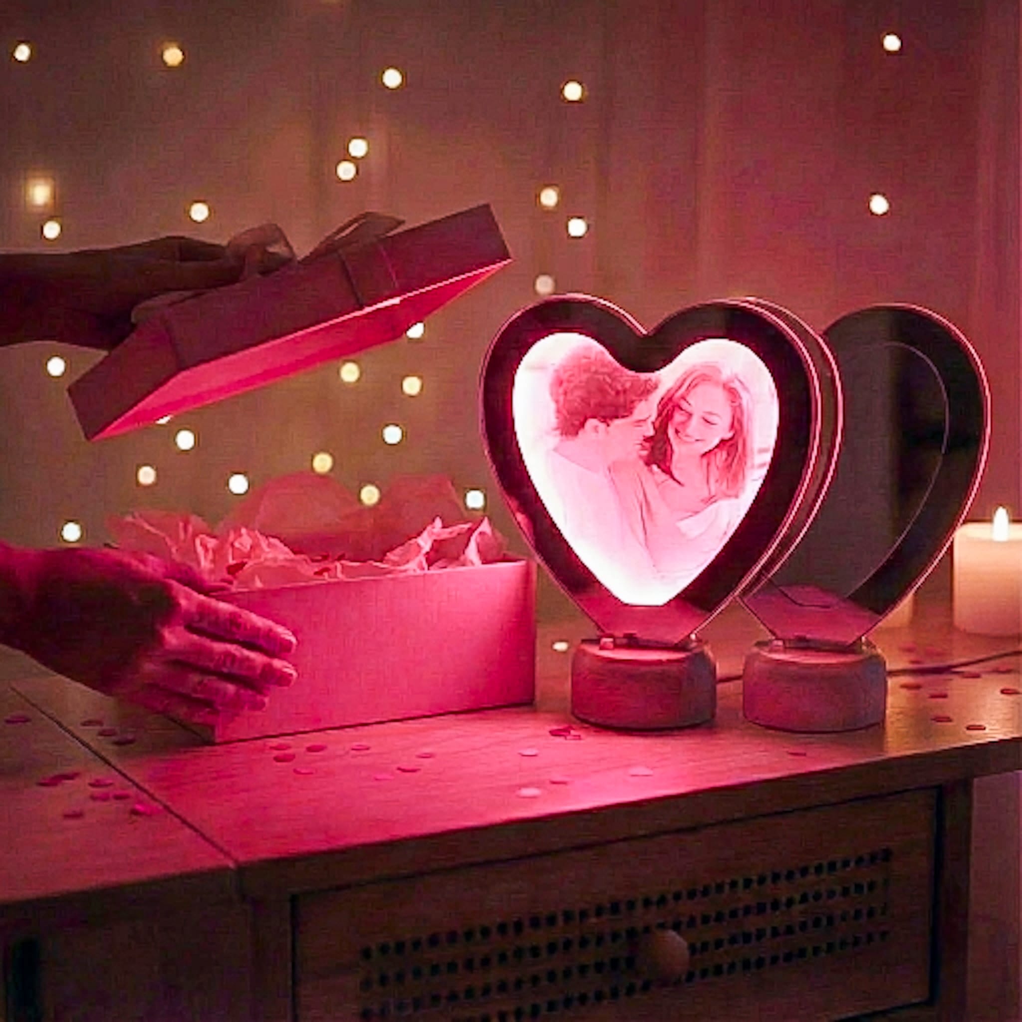 Led Işıklı Sihirli Romantik Ayna