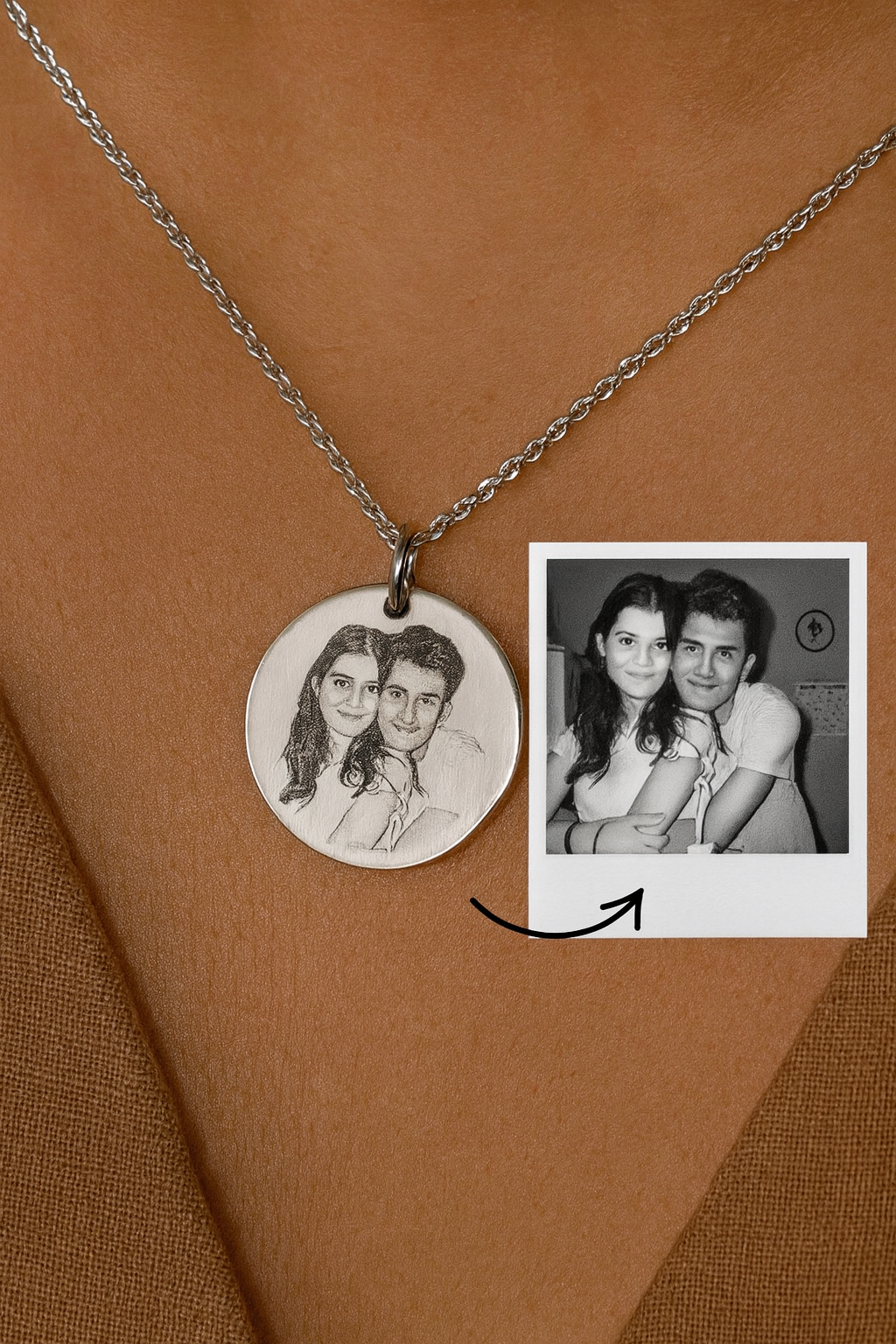 Kişiye Özel Fotoğraflı Kolye