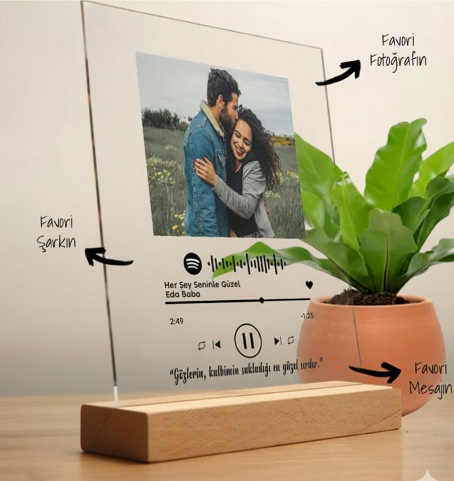 Kendin Tasarla Fotoğraflı Spotify Plak