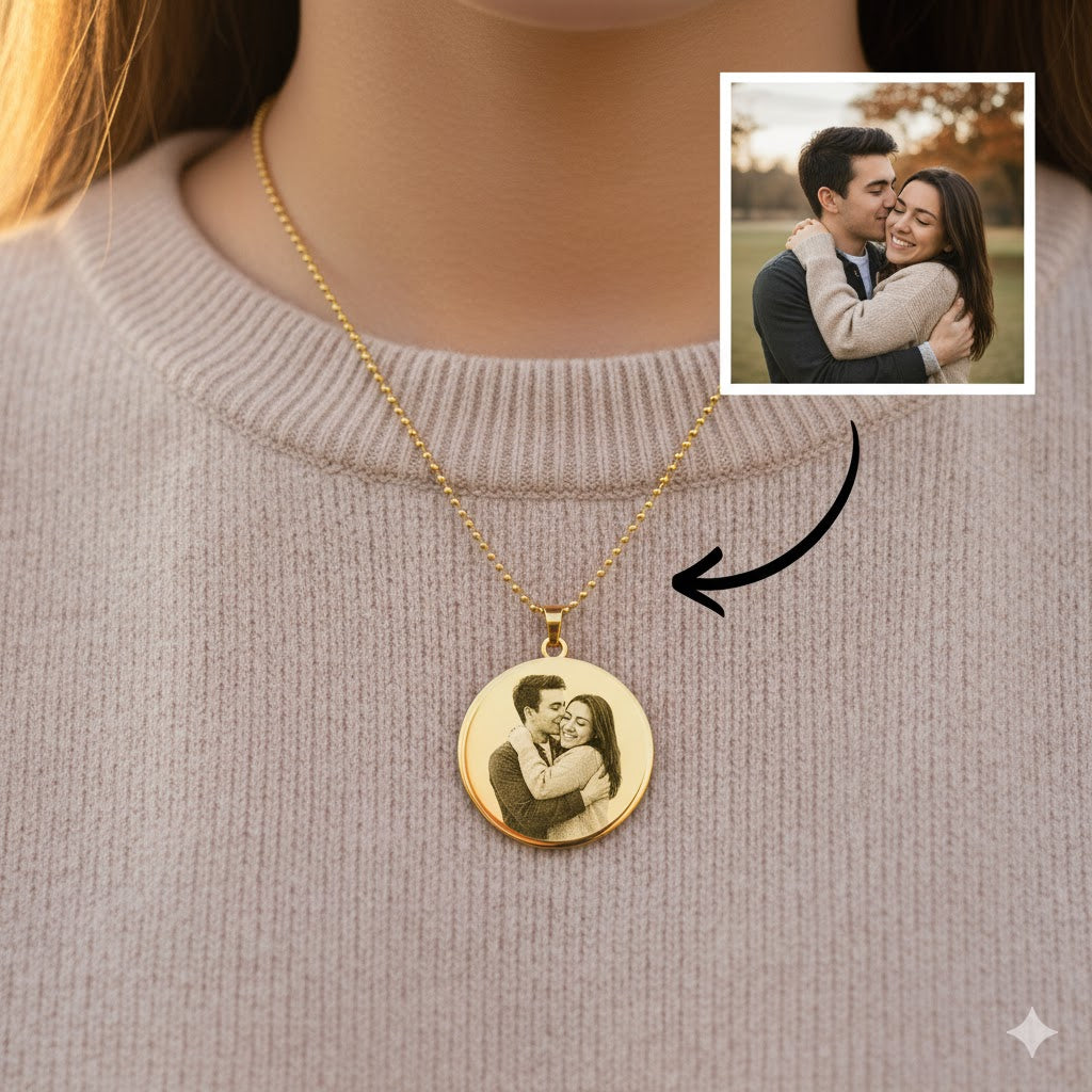 Kişiye Özel Fotoğraflı Kolye