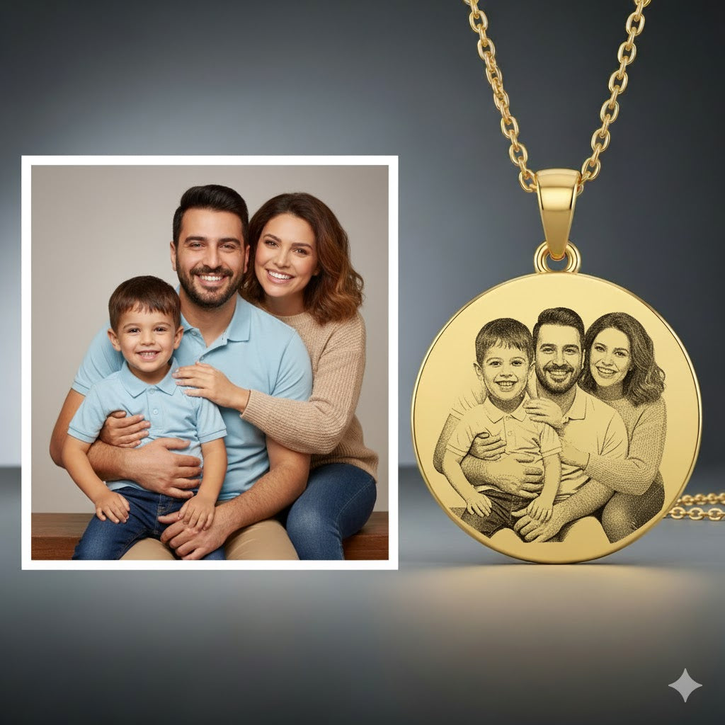 Kişiye Özel Fotoğraflı Kolye